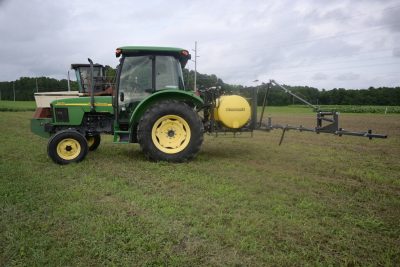 john deere tractor in the field 